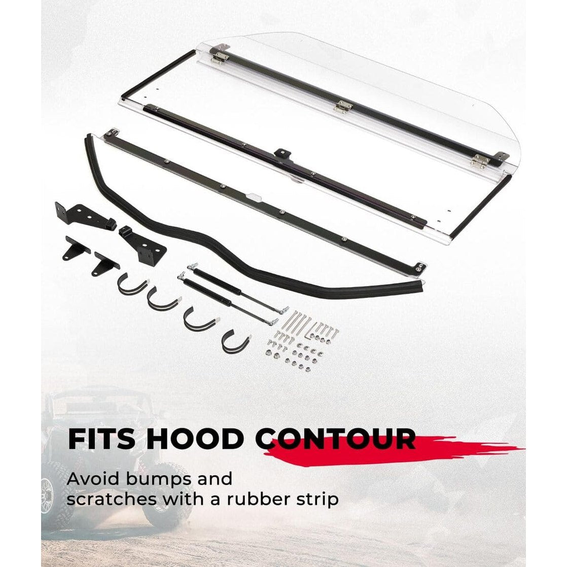 Kemimoto '17-'25 Can-Am Maverick X3 Scratch Resistant PC Flip Windshield