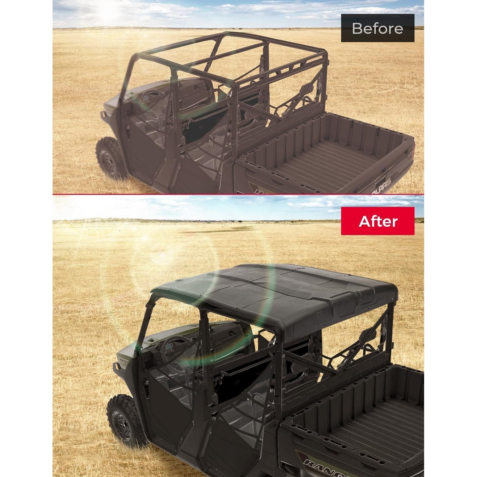 Kemimoto '17-'25 Polaris Ranger XP 1000 Crew Roof Top Hard