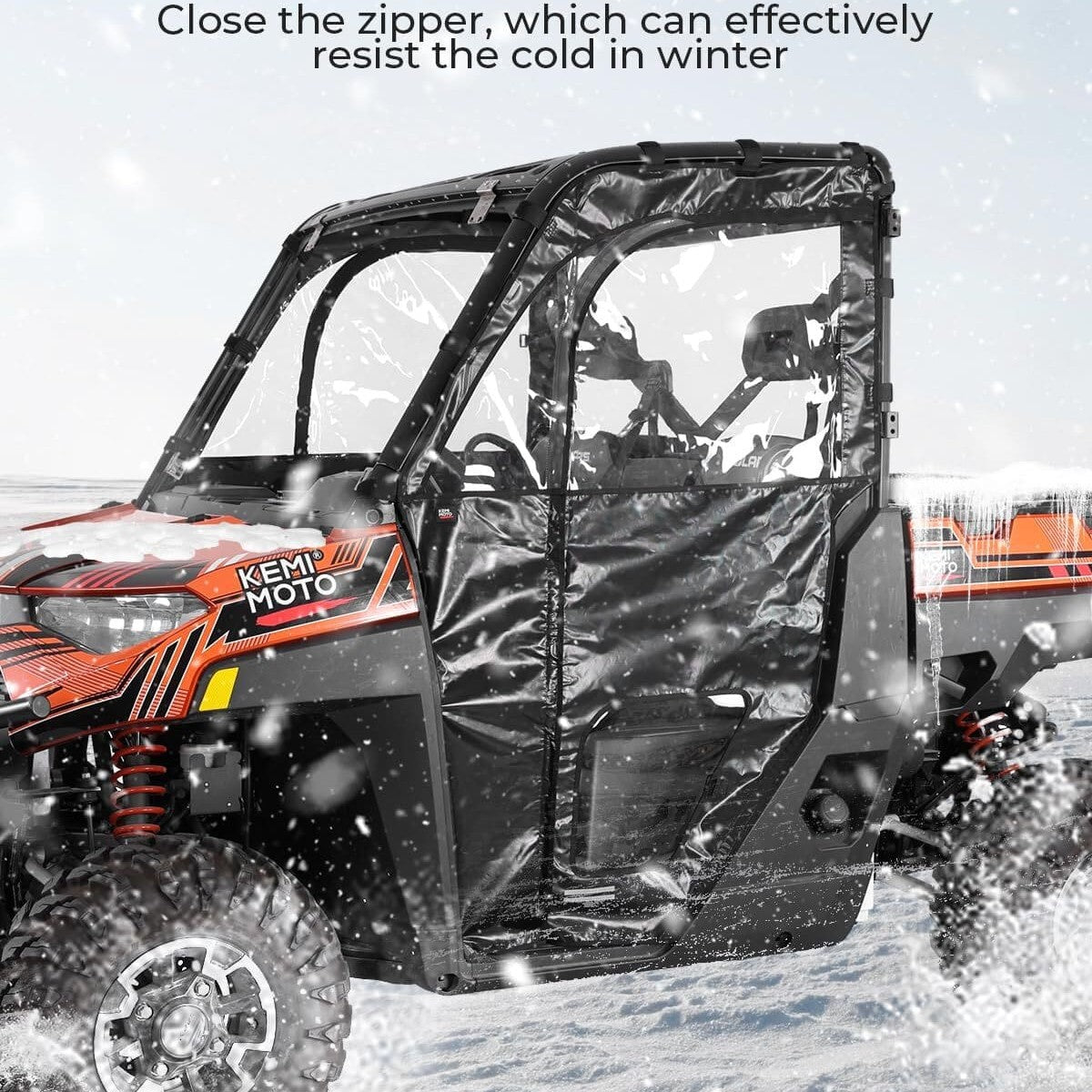 Kemimoto '17-'25 Polaris Ranger XP 1000 UTV Cab Enclosure Upper Doors