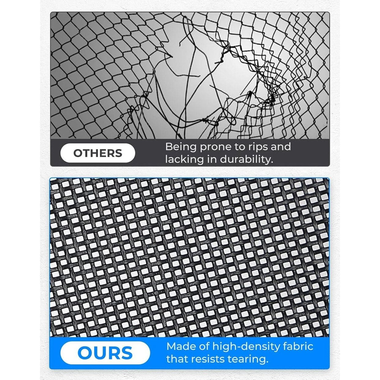 Kemimoto '17-'25 Polaris Ranger XP 1000 UTV Sunshade Soft Rear Window Net