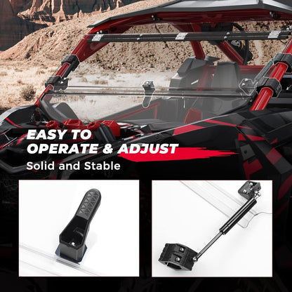 Kemimoto '17+ Can-Am Maverick X3 Flip Windshield & Lower Doors