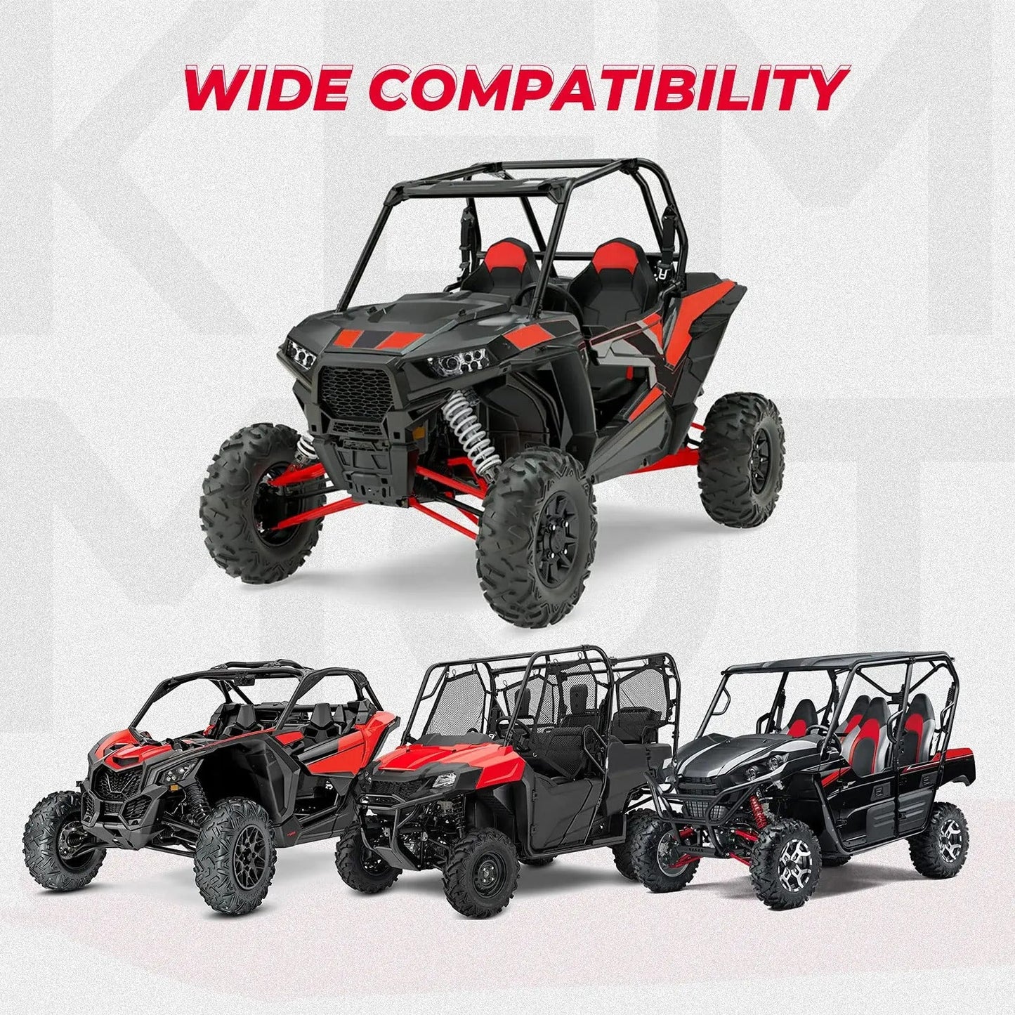 Kemimoto 1.75"-2" Roll Bars Ski Rack Bow Rack UTV Shotgun Holder - 2 Pcs