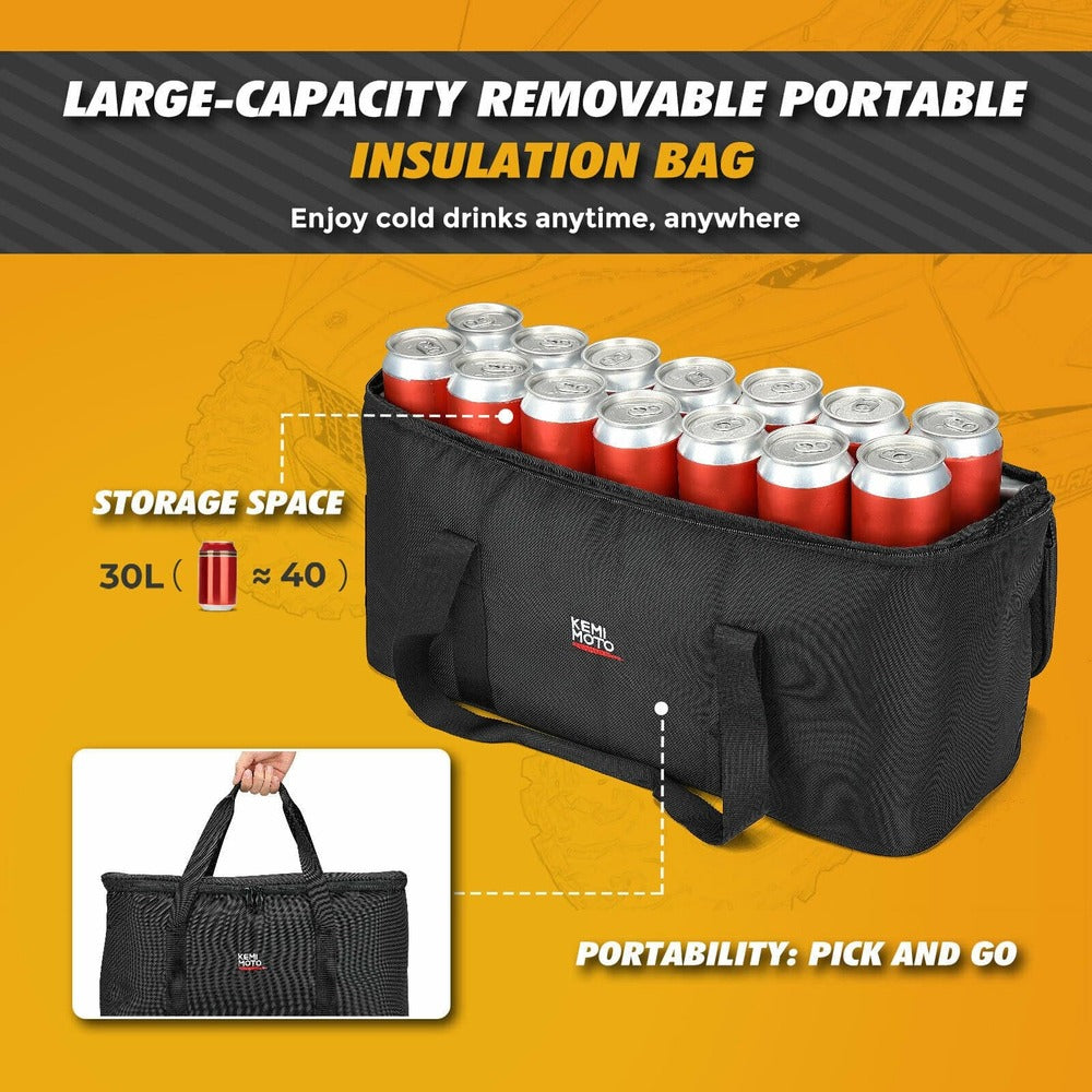 Kemimoto '18-'23 Polaris RZR XP 1000 UTV Rear Storage Bag w/ Fixed Strap