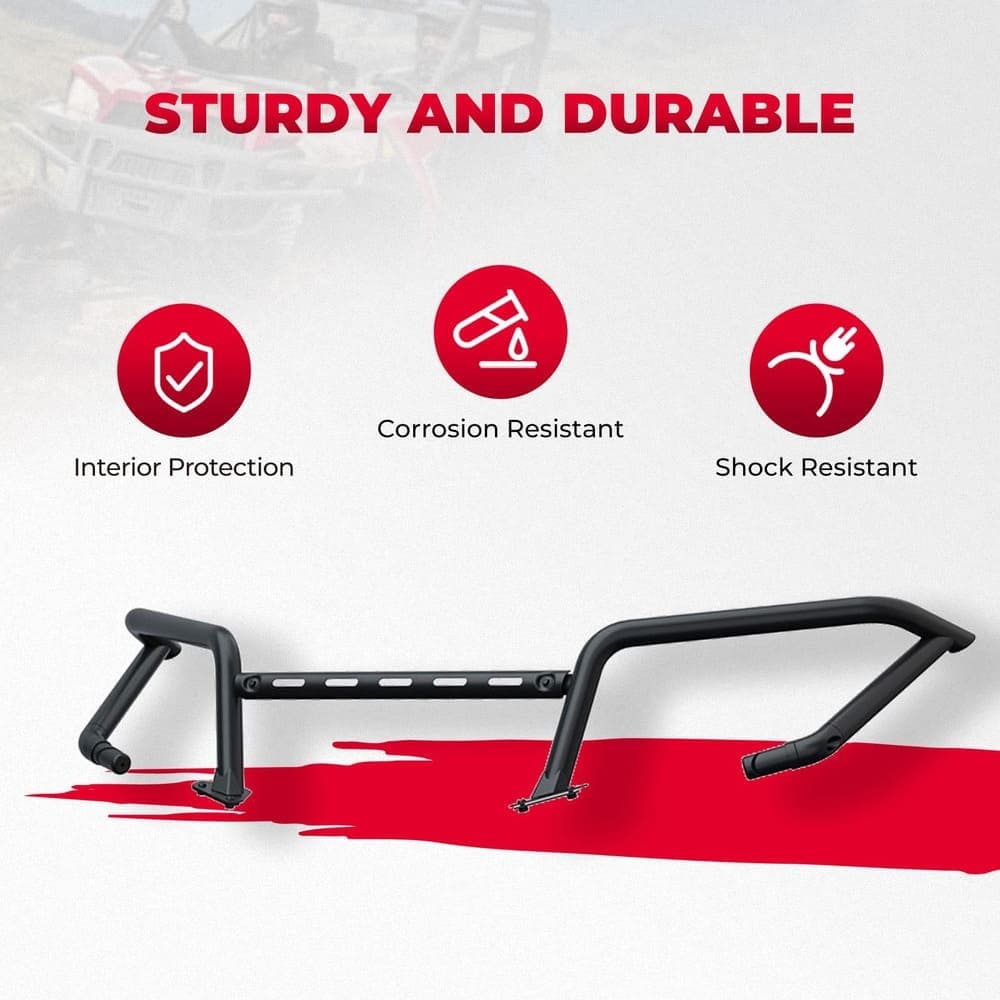 Kemimoto '18-'24 Polaris Ranger XP 1000 Front Bumper & Upper Brush Guard
