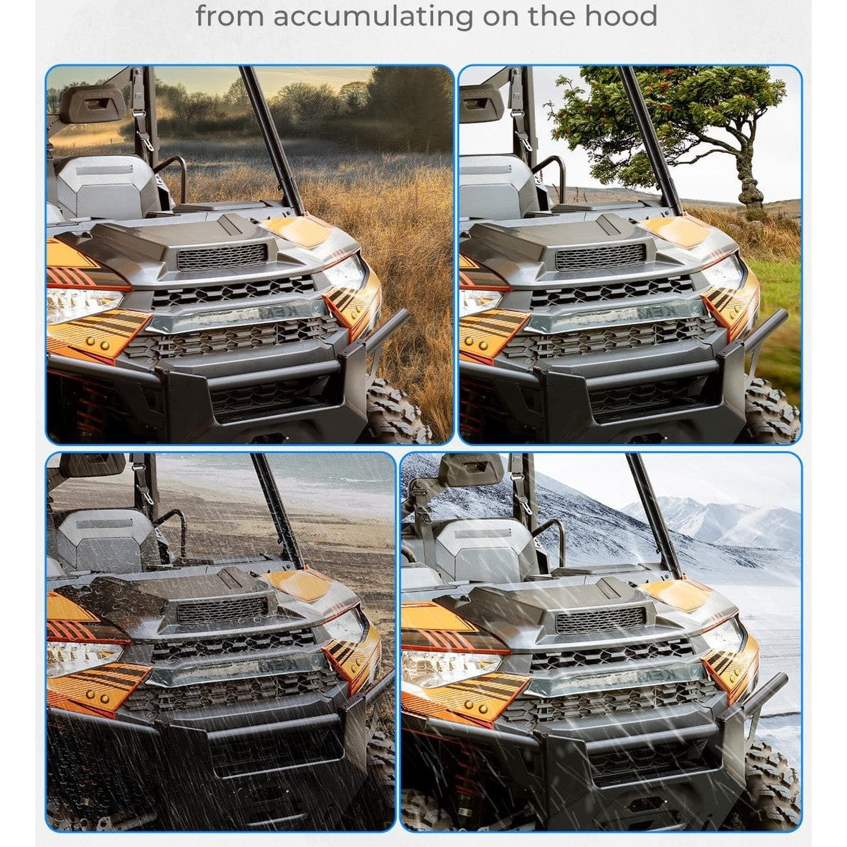 Kemimoto '18-'24 Polaris Ranger XP 1000/Crew Hood Scoop