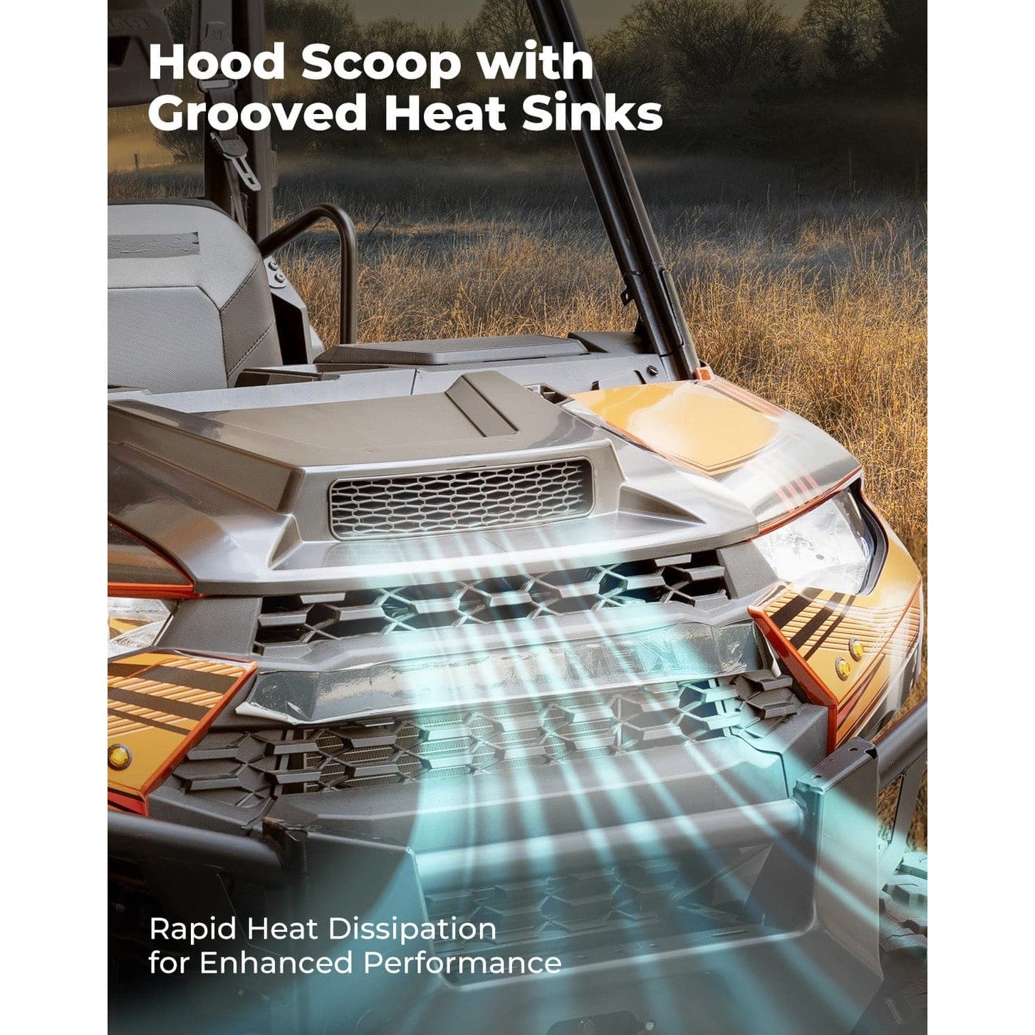 Kemimoto '18-'24 Polaris Ranger XP 1000/Crew Hood Scoop