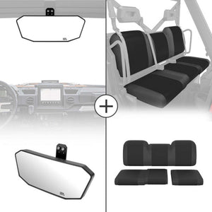 Kemimoto '18-'24 Polaris Ranger XP 1000 Rear View Mirror & Seat Cover