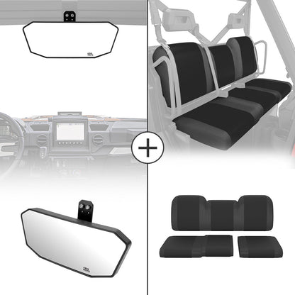 Kemimoto '18-'24 Polaris Ranger XP 1000 Rear View Mirror & Seat Cover