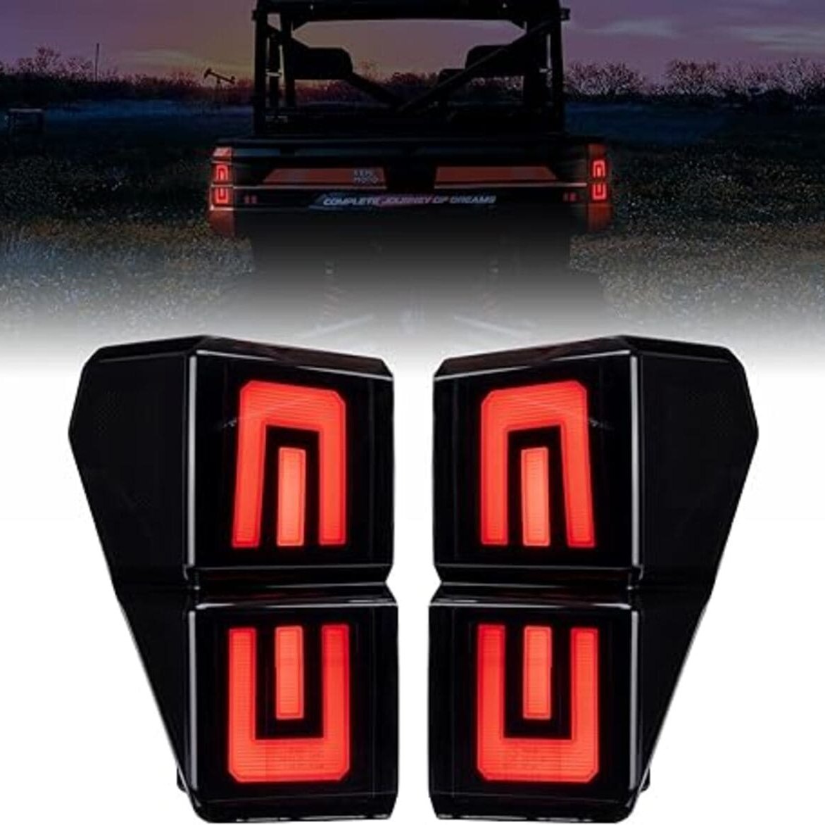 Kemimoto '18-'24 Polaris Ranger XP 1000 Upgraded Tail Lights