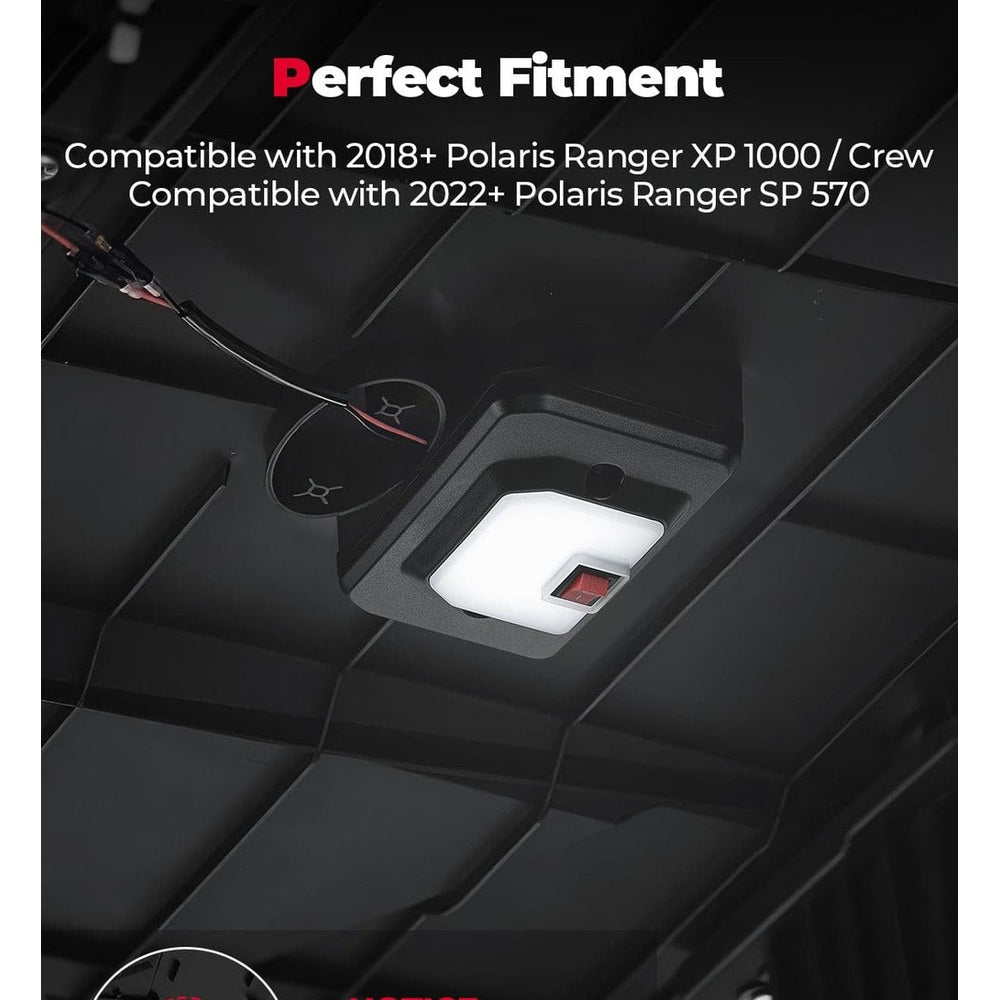 Kemimoto '18-'24 Polaris Ranger XP 1000 UTV Dome Light