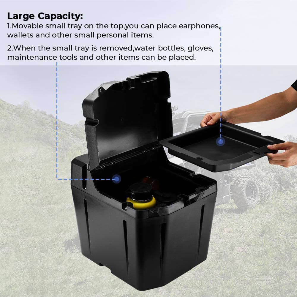 Kemimoto '18-'24 Polaris Ranger XP 1000 UTV Waterproof Seat Cover & Under Seat Storage Box