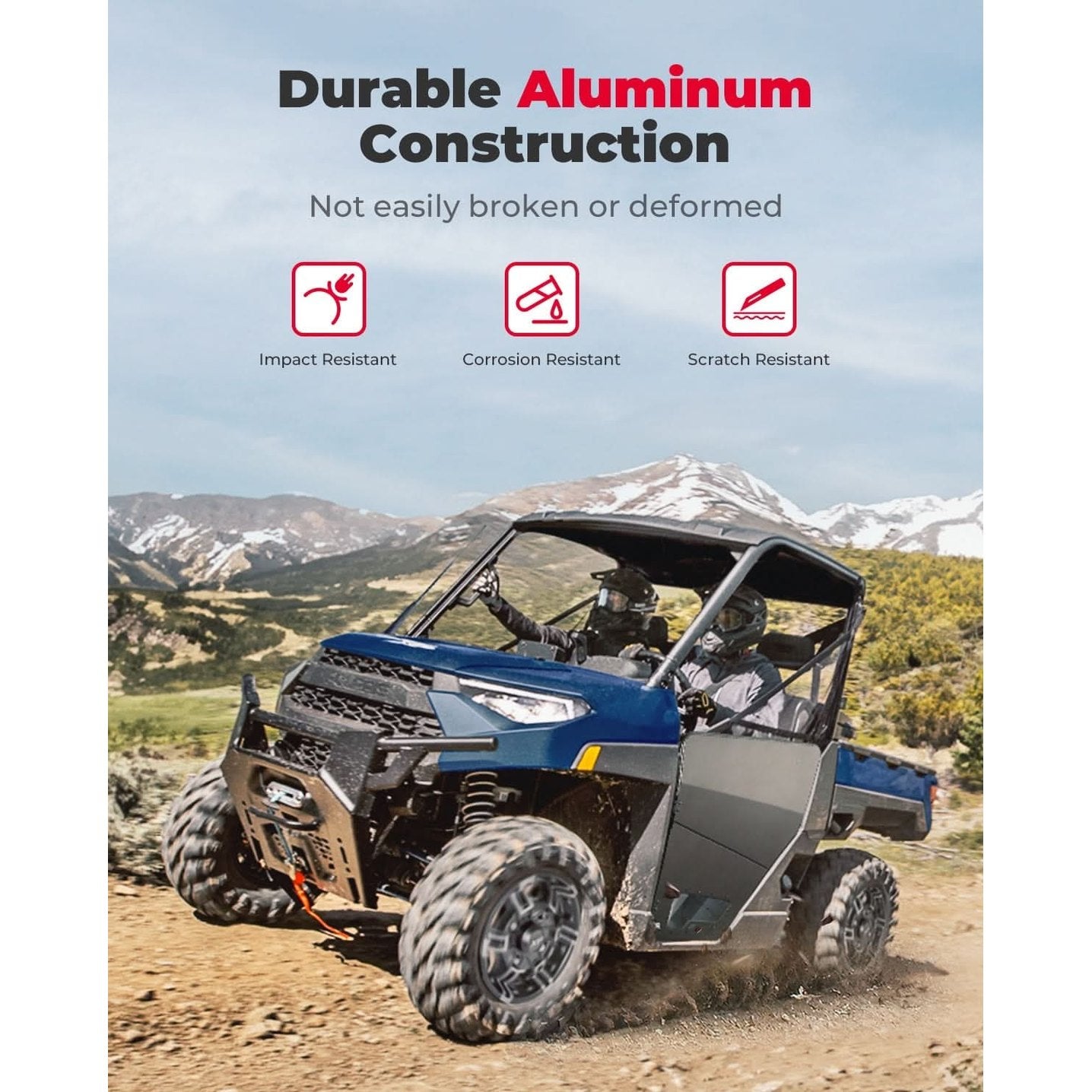Kemimoto '18-'25 Polaris Ranger XP 1000 UTV Aluminum Half Door