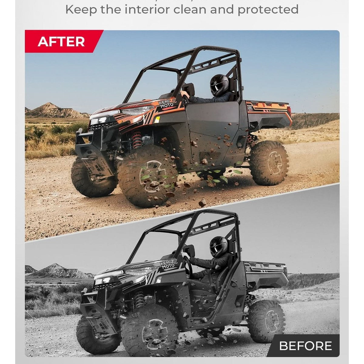 Kemimoto '18-'25 Polaris Ranger XP 1000 UTV Aluminum Half Door