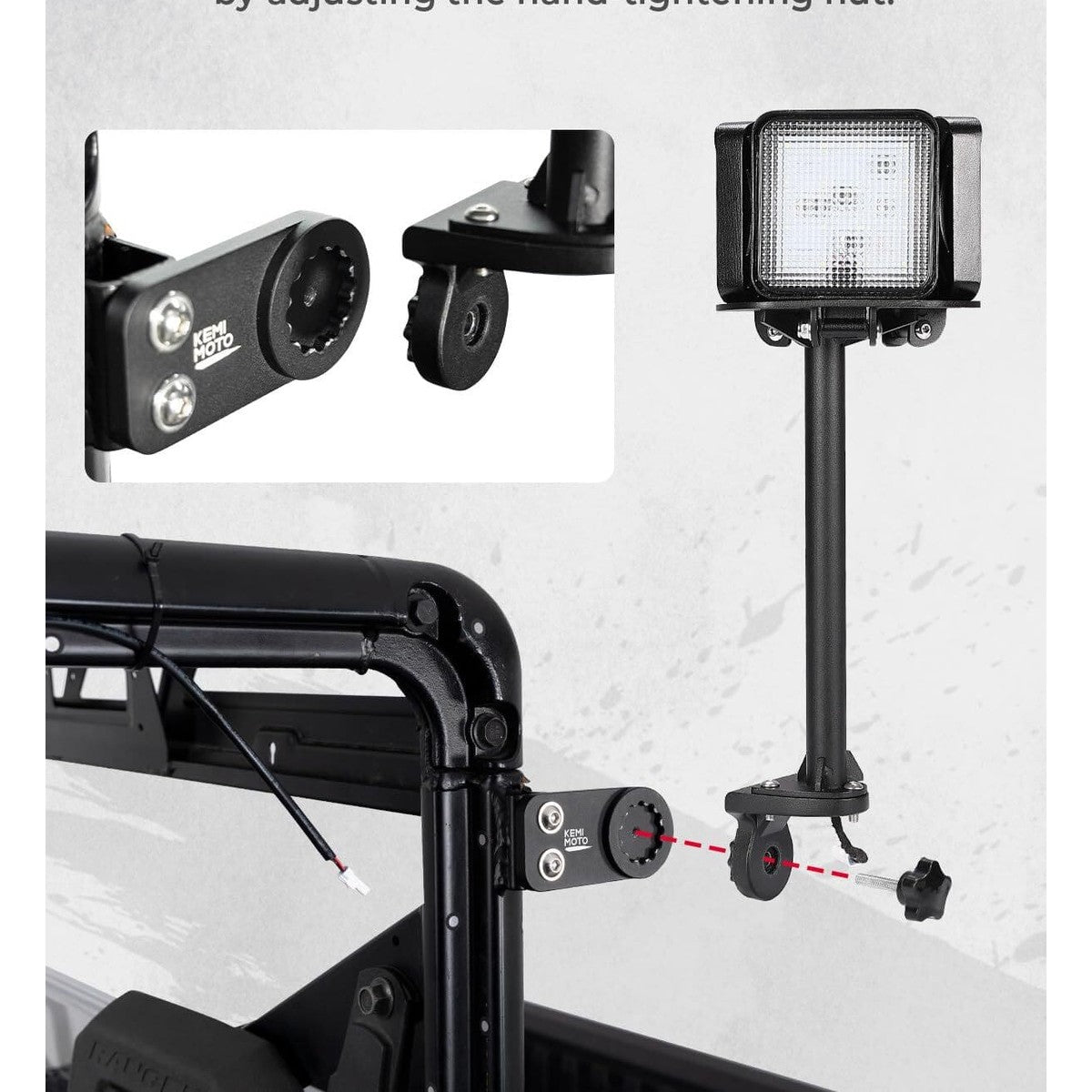 Kemimoto '18-'25 Polaris Ranger XP 1000 & XD Pro Work Light LED Spotlight