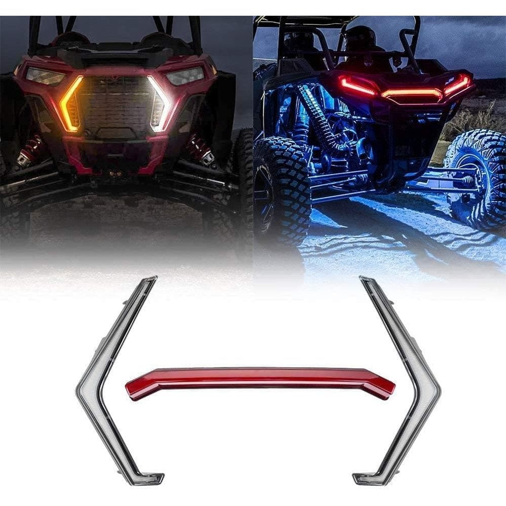 Kemimoto '19-'23 Polaris RZR IP67 Front LED Street Legal Light Kits