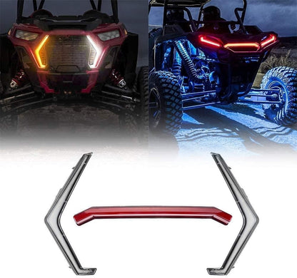 Kemimoto '19-'23 Polaris RZR IP67 Front LED Street Legal Light Kits