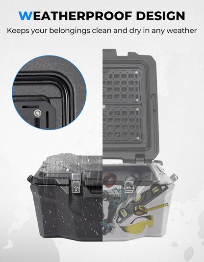 Kemimoto '19-'23 Polaris RZR XP 1000 /4 100L Rear Box Section Storage Container