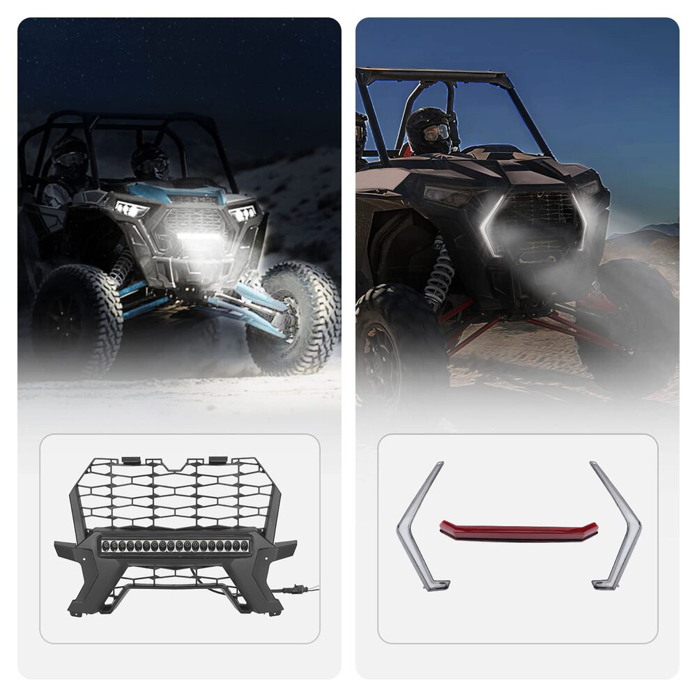 Kemimoto '19-'23 Polaris RZR XP 1000  Fang Lights & Front Grill Light