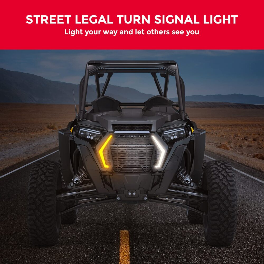 Kemimoto '19-'23 Polaris RZR XP 1000  Fang Lights & Front Grill Light