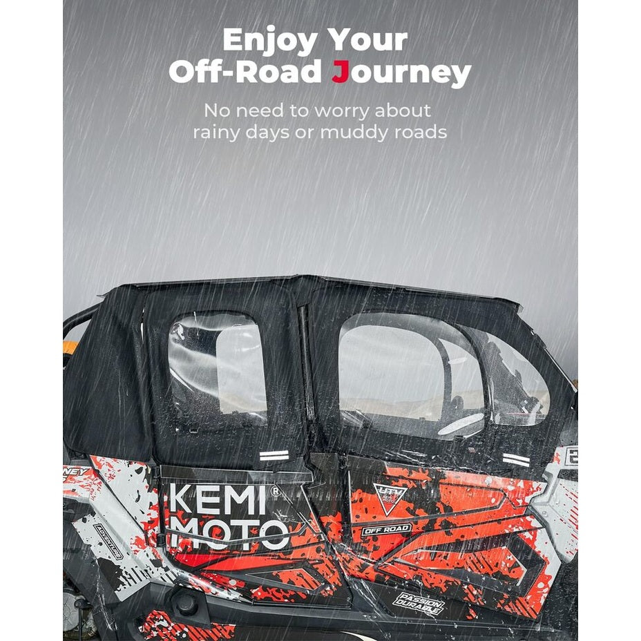 Kemimoto '19-'23 Polaris RZR XP 4 1000 Soft Upper Doors With Metal Door Frame