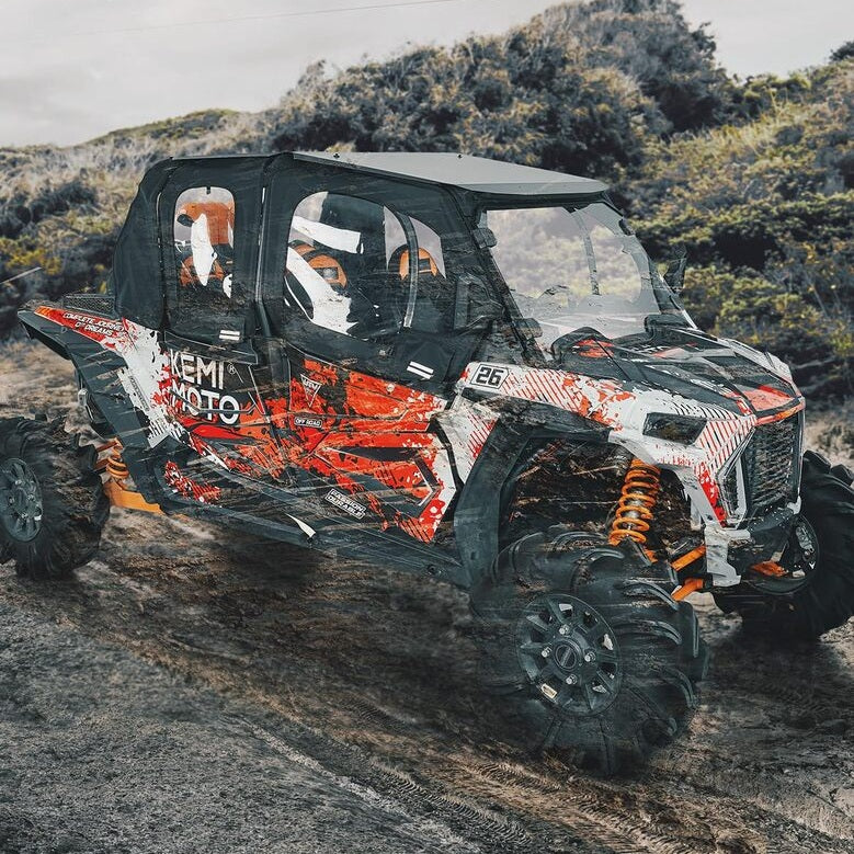 Kemimoto '19-'23 Polaris RZR XP 4 1000 Soft Upper Doors With Metal Door Frame