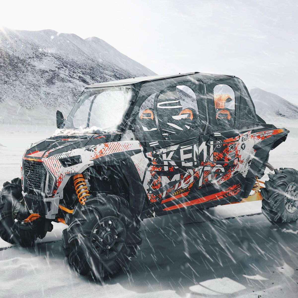 Kemimoto '19-'23 Polaris RZR XP 4 1000 Soft Upper Doors With Metal Door Frame