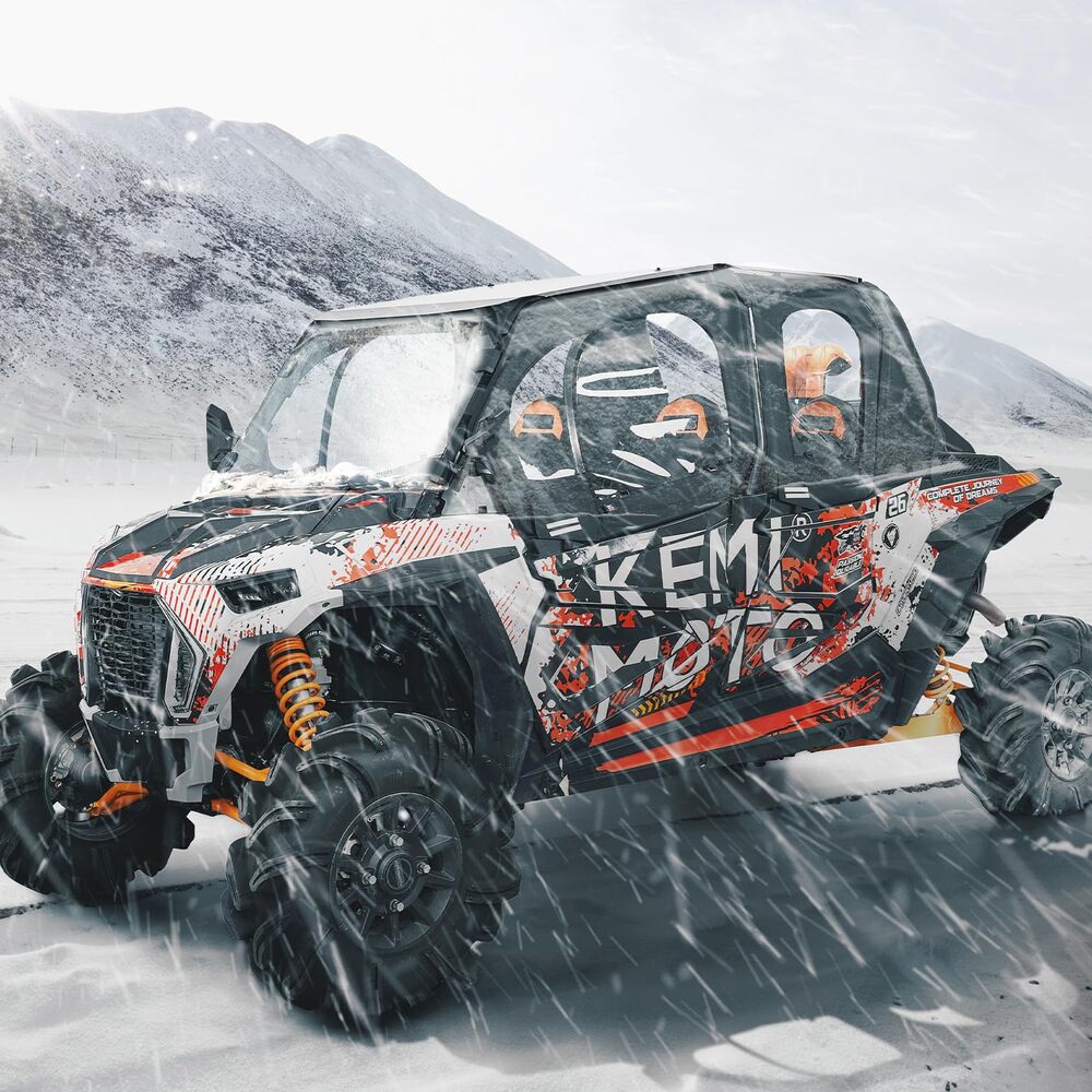 Kemimoto '19-'23 Polaris RZR XP 4 1000 Soft Upper Doors With Metal Door Frame