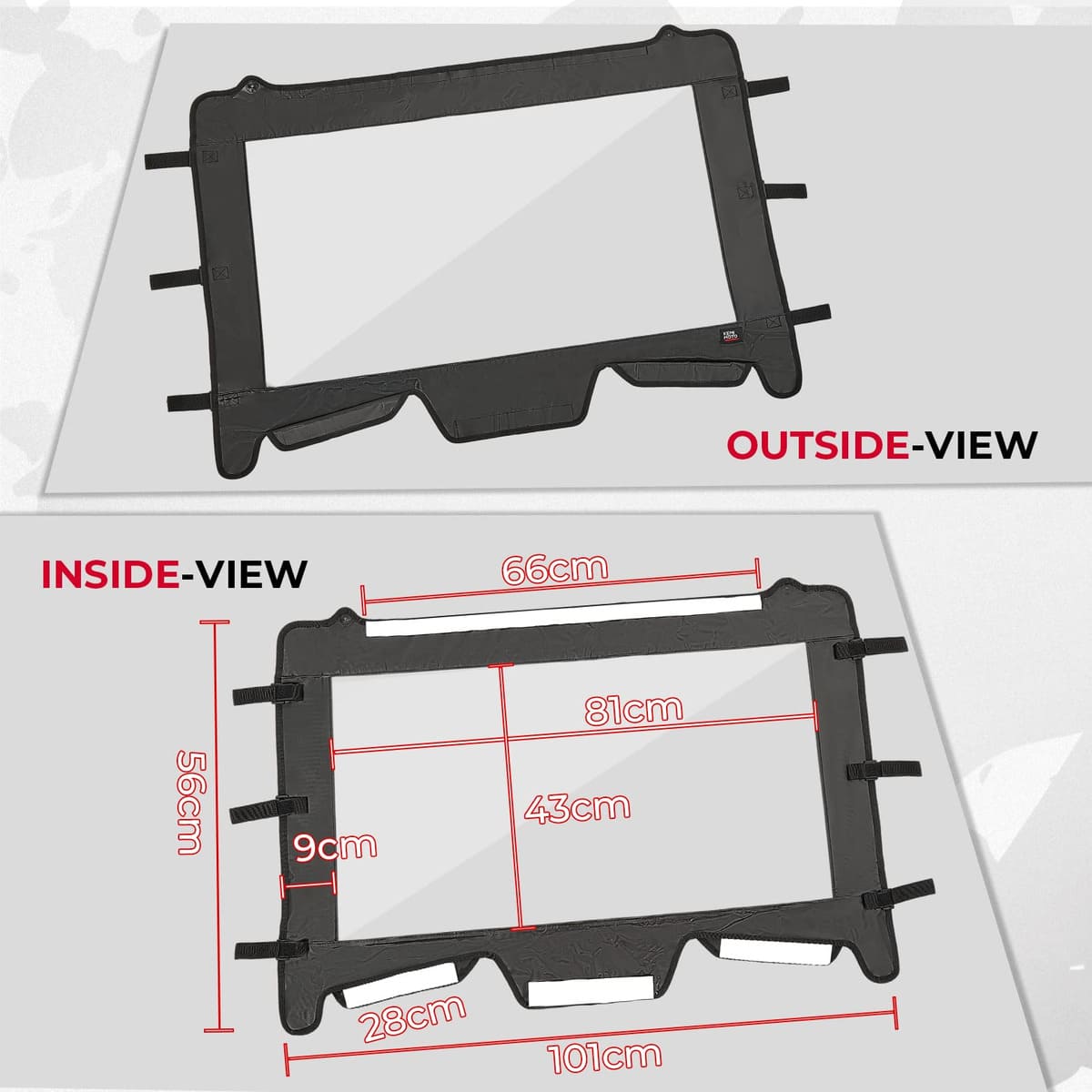 Kemimoto '19-'23 Polaris RZR XP 4 1000 Upgrate UTV Front Soft Clear Windshield