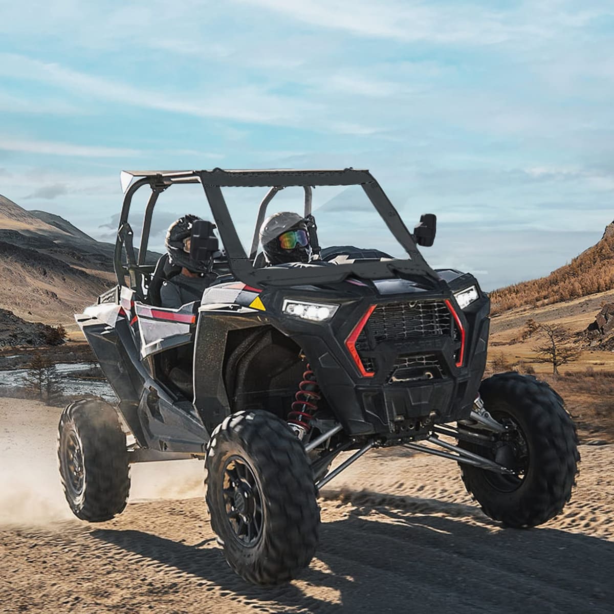 Kemimoto '19-'23 Polaris RZR XP 4 1000 Upgrate UTV Front Soft Clear Windshield