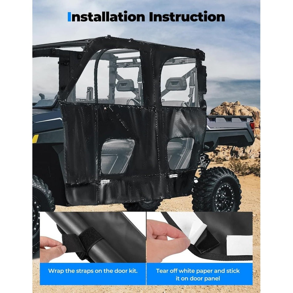 Kemimoto '19-'24 Polaris Ranger Crew XP 1000 UTV Cab Enclosure