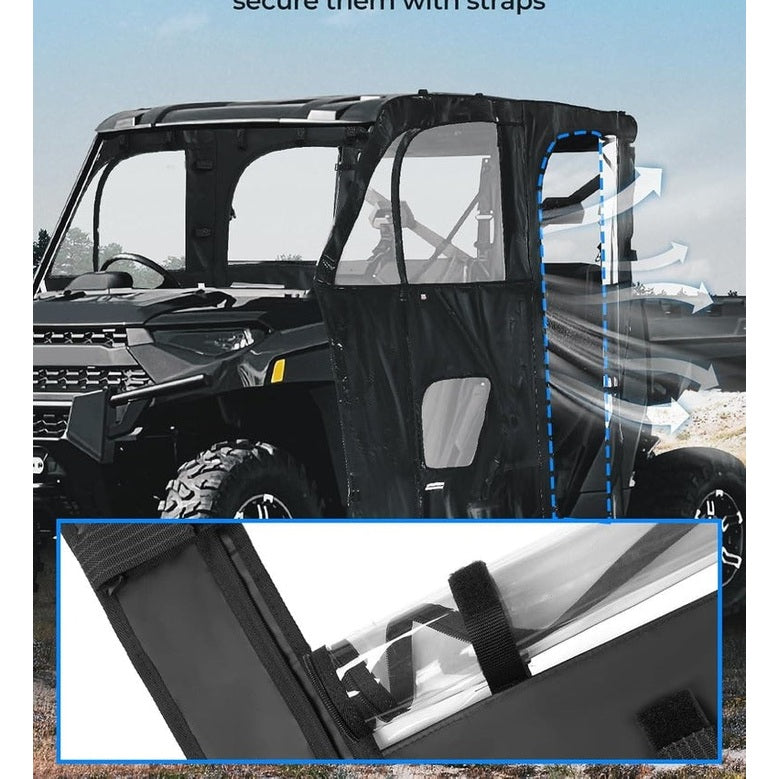 Kemimoto '19-'24 Polaris Ranger Crew XP 1000 UTV Cab Enclosure