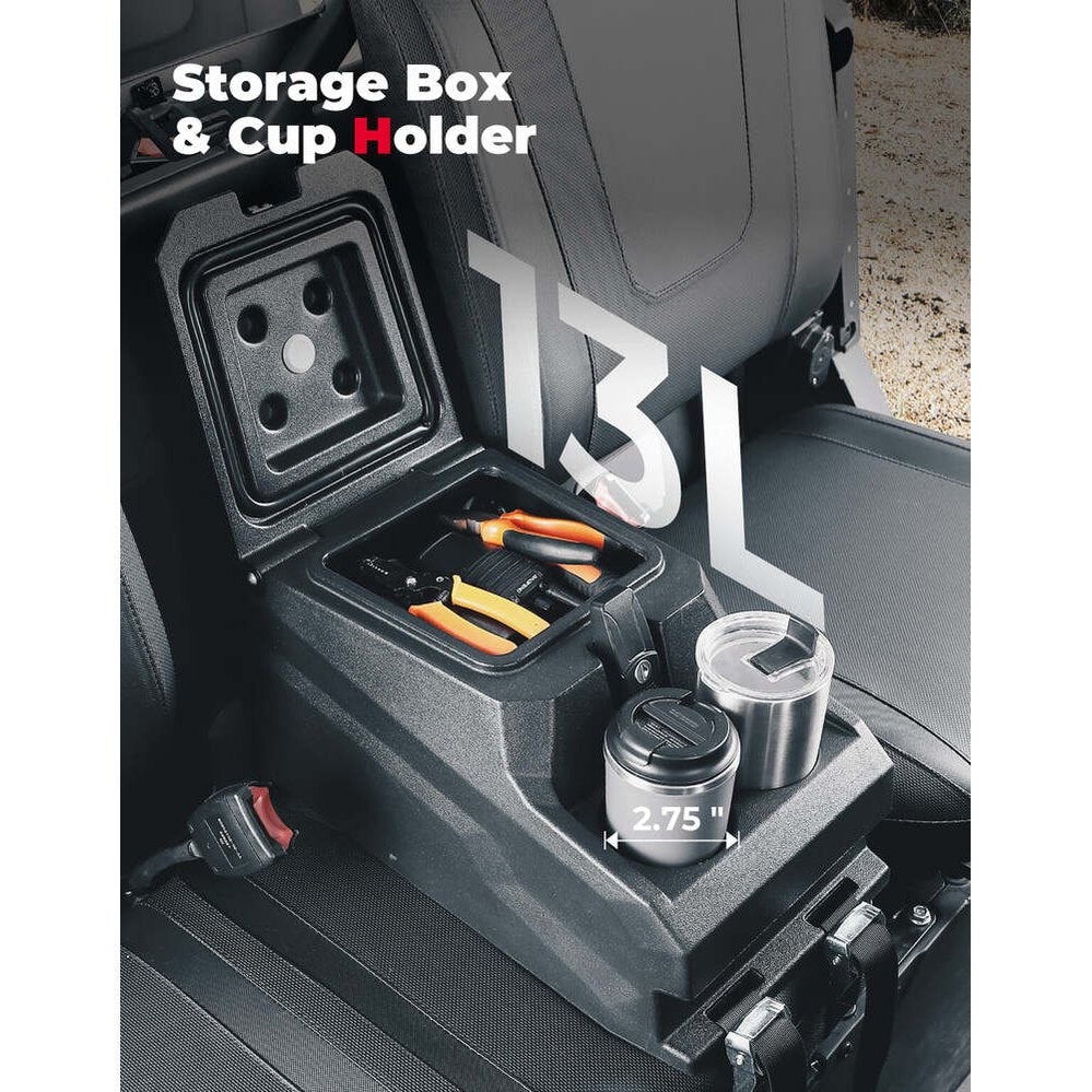 Kemimoto '19-'25 CF Moto UForce 1000/1000XL UTV Bench Seat Center Console Box