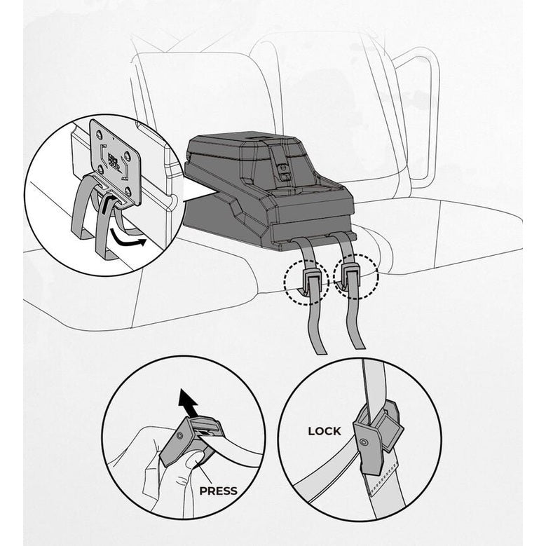Kemimoto '19-'25 CF Moto UForce 1000/1000XL UTV Bench Seat Center Console Box