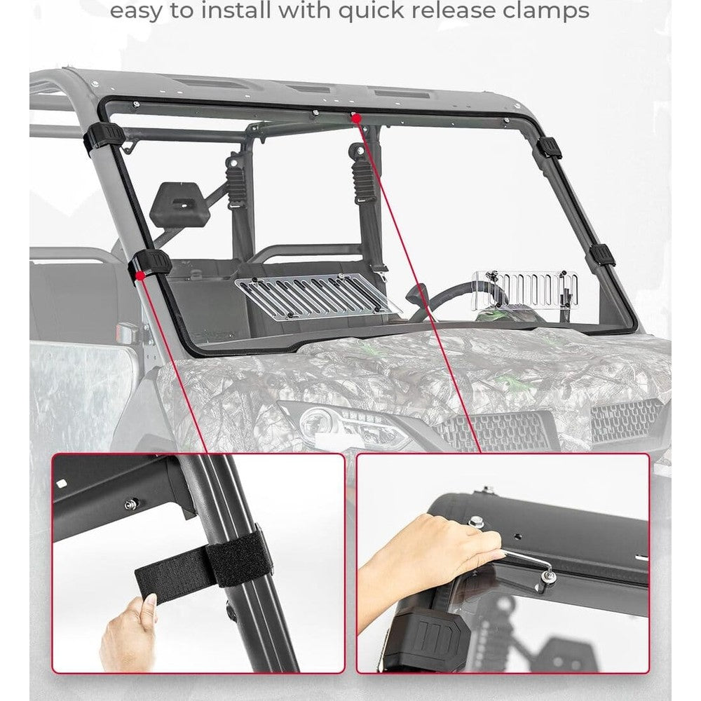 Kemimoto '19-'25 CFMoto UForce 1000 Airflow Sliding Vented Front Windshield