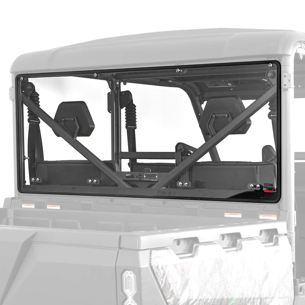 Kemimoto '19-'25 CFMoto UForce 1000 Clear 2-Sided Hard Coated Rear Windshield