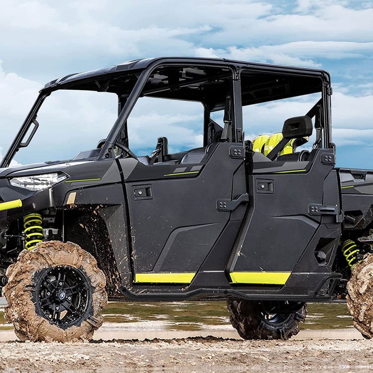 Kemimoto '19-'25 Polaris Ranger Crew XP 1000 Nerf Bars Rock Sliders