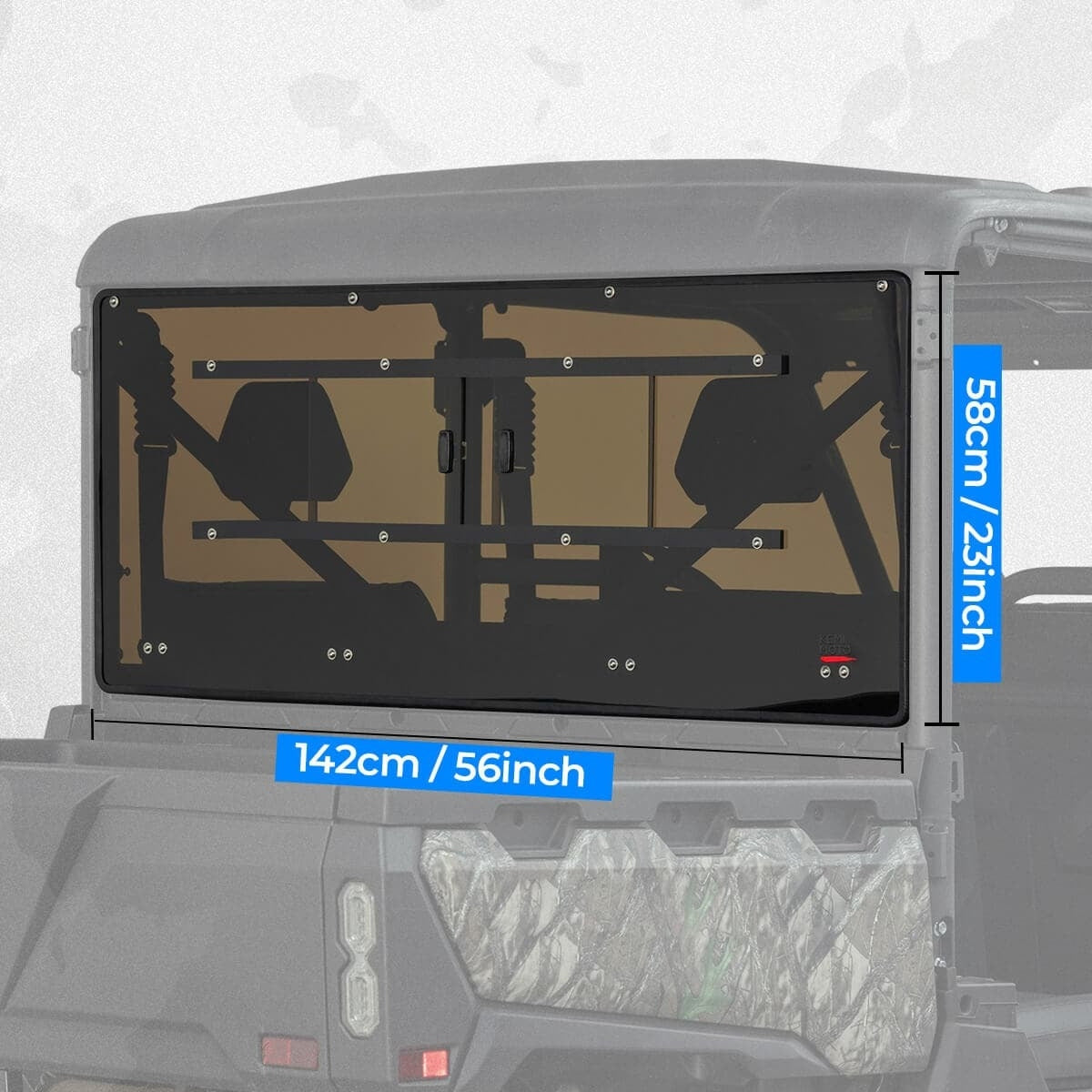 Kemimoto '19+ CFMoto UForce Vented Rear Tinted Windshield