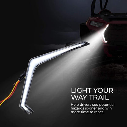 Kemimoto '19+ Polaris RZR XP 1000/ Turbo S UTV Front Turn Fang Light Set Fit