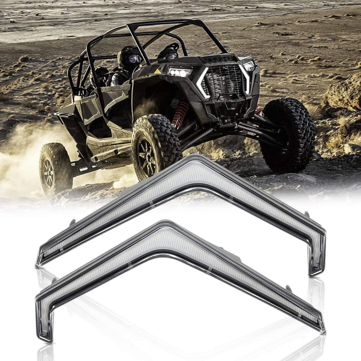 Kemimoto '19+ Polaris RZR XP 1000 UTV Front Turn Fang Light Set Fit