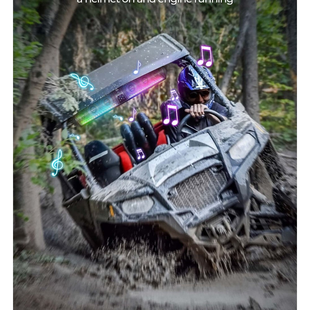 Kemimoto Polaris RZR 1.56"- 2.25" Roll Bar SXS Speaker RGB UTV Soundbar - 28"