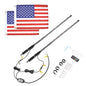 Kemimoto 2 Pcs UTV Spiral Whip Lights with Spring Bases
