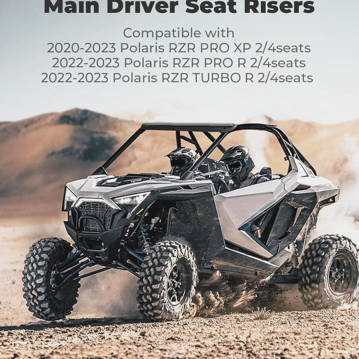 Kemimoto '20-'23 Polaris RZR PRO XP 2" Main Driver Seat Risers - 4 Pieces