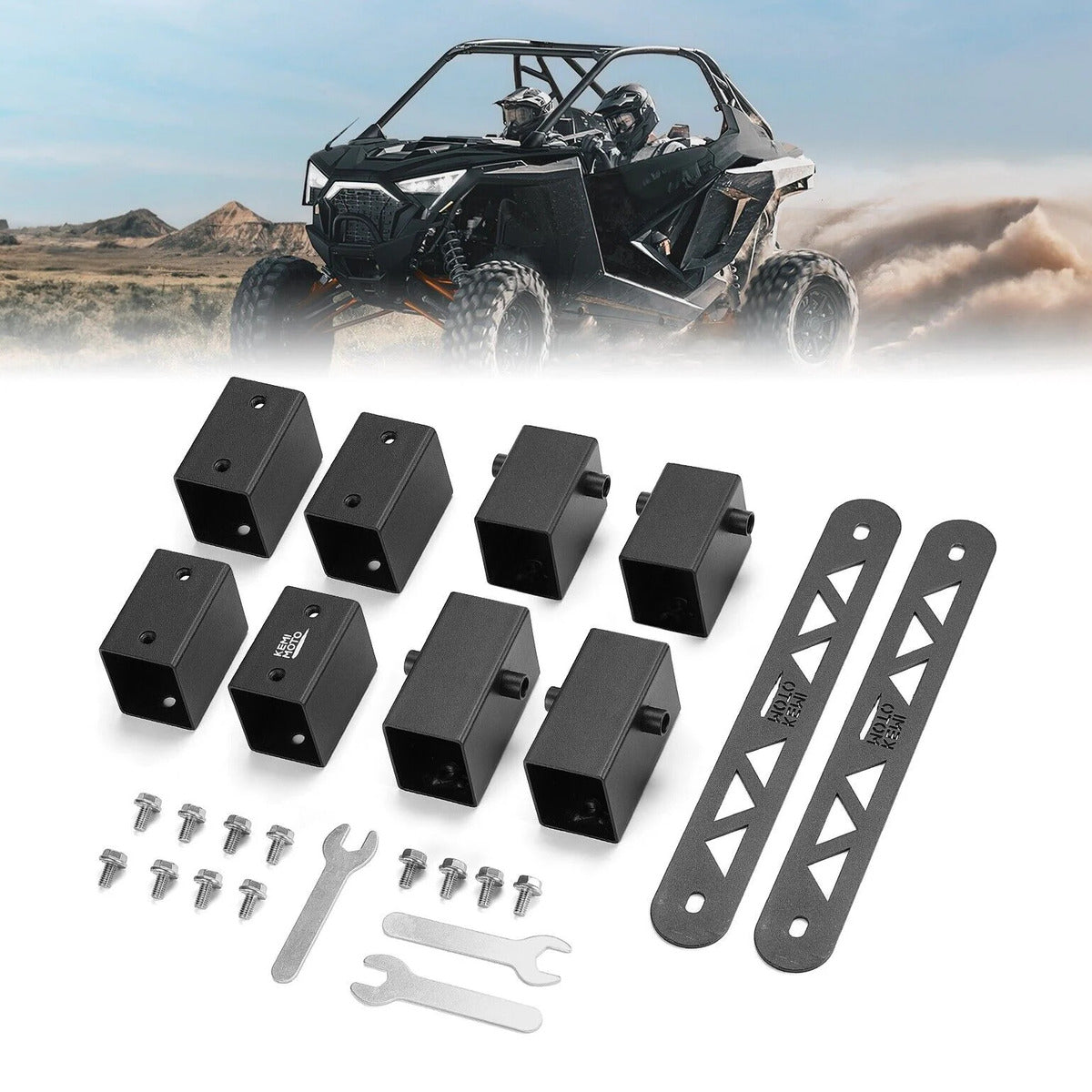 Kemimoto '20-'23 Polaris RZR PRO XP 2" Main Driver Seat Risers - 4 Pieces