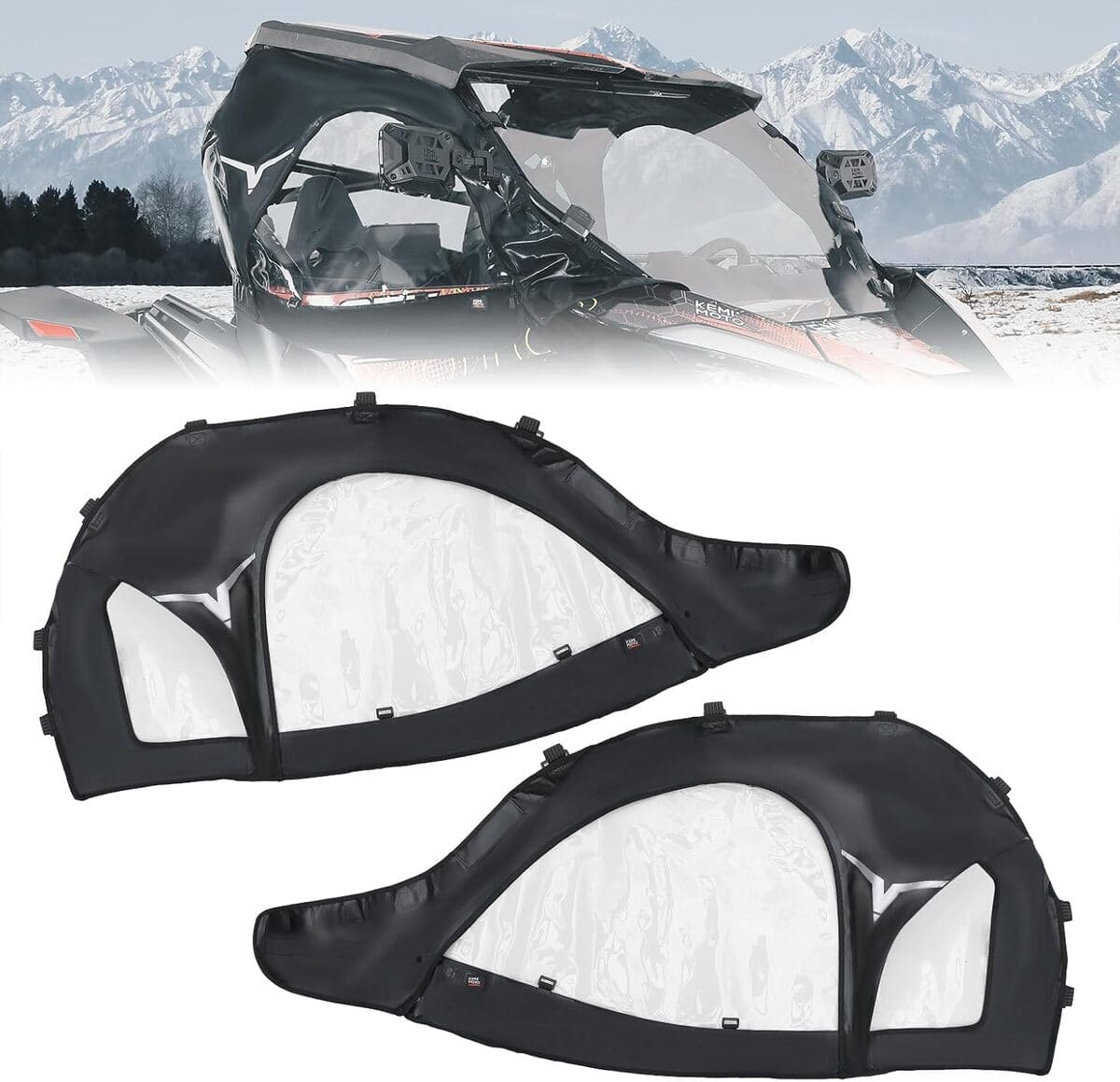Kemimoto '20-'24 CF Moto ZForce 950 Upper Windows Sof Cab Enclosure