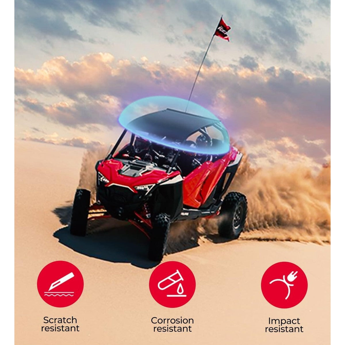 Kemimoto '20-'24 Polaris RZR Pro XP 4 Aluminum Roof