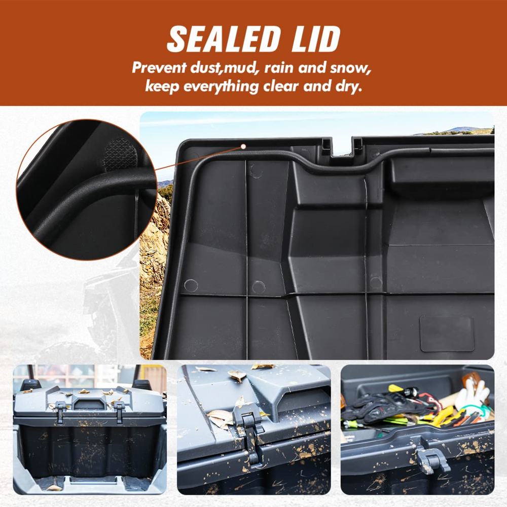 Kemimoto '20-'24 Polaris RZR Pro XP 73 QT Rear Storage Bed Box