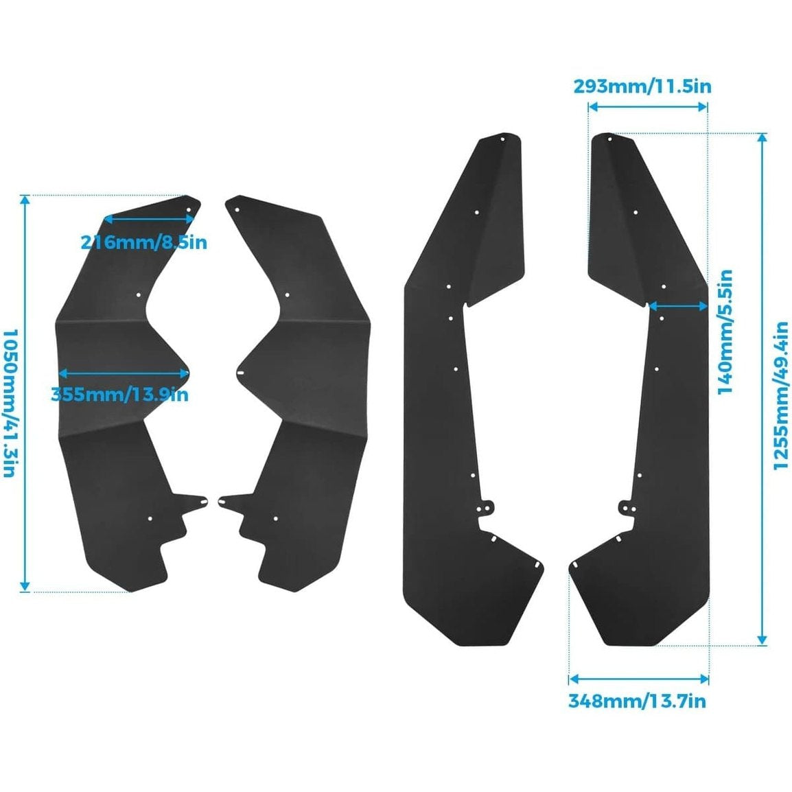 Kemimoto '20-'24 Polaris RZR Pro XP Fender Flares Kit