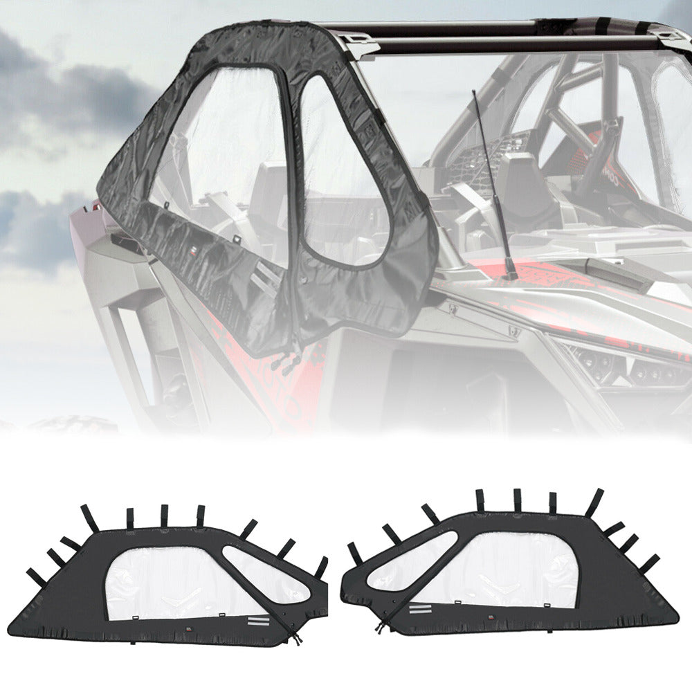 Kemimoto '20-'24 Polaris RZR PRO XP Upgraded Soft Upper Door Cab Enclosure