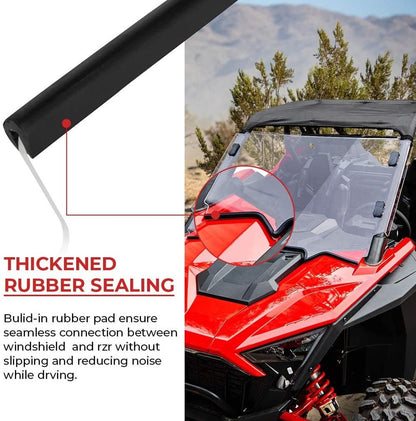 Kemimoto '20+ Polaris RZR PRO XP Scratch Resistant Full Windshield Clear