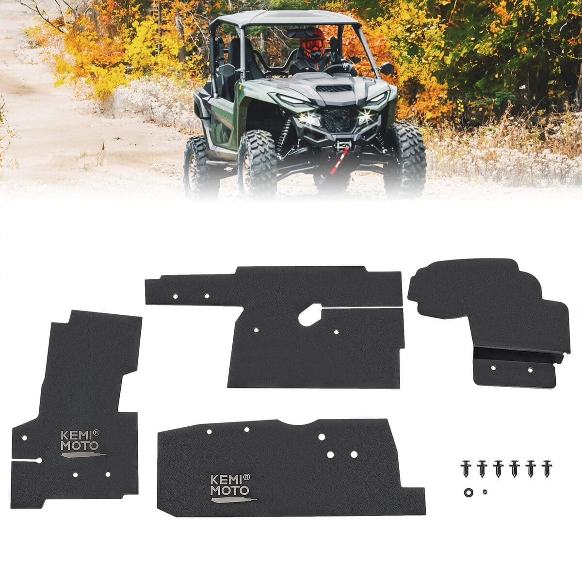 Kemimoto '21 Yamaha Wolverine RMAX 4 1000 Mudguard Fender Flares Splash Guard